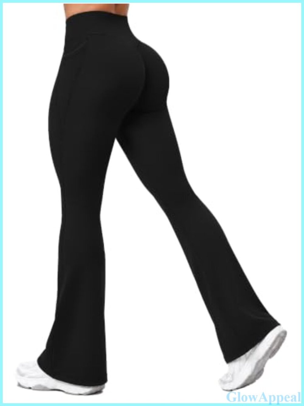 High Waist Butt Scrunch Flare Leggings with Pockets